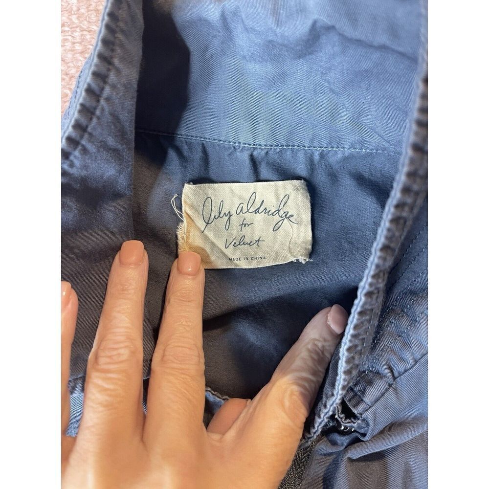 Lily Aldridge for Velvet Graham Spenser Womens Utility Dark Blue Jacket Size S - Picture 2 of 11